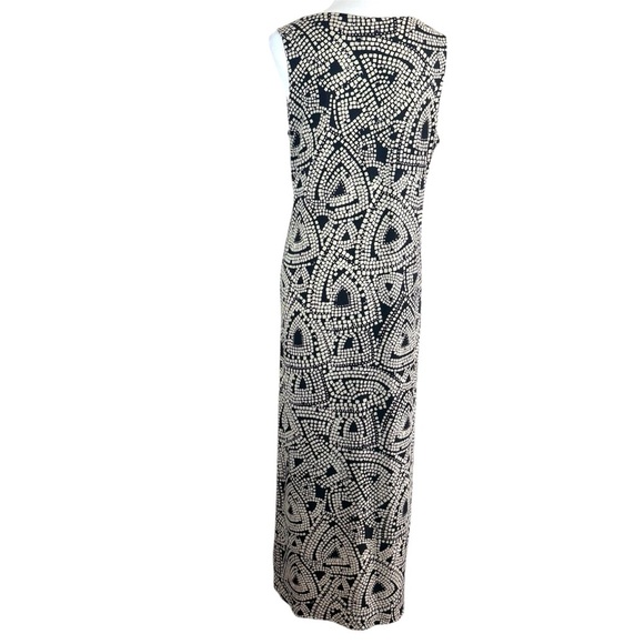 Ruby Rd. Women’s Black & White Abstract Print Sleeveless Maxi Dress‎ Size M - Picture 2 of 10